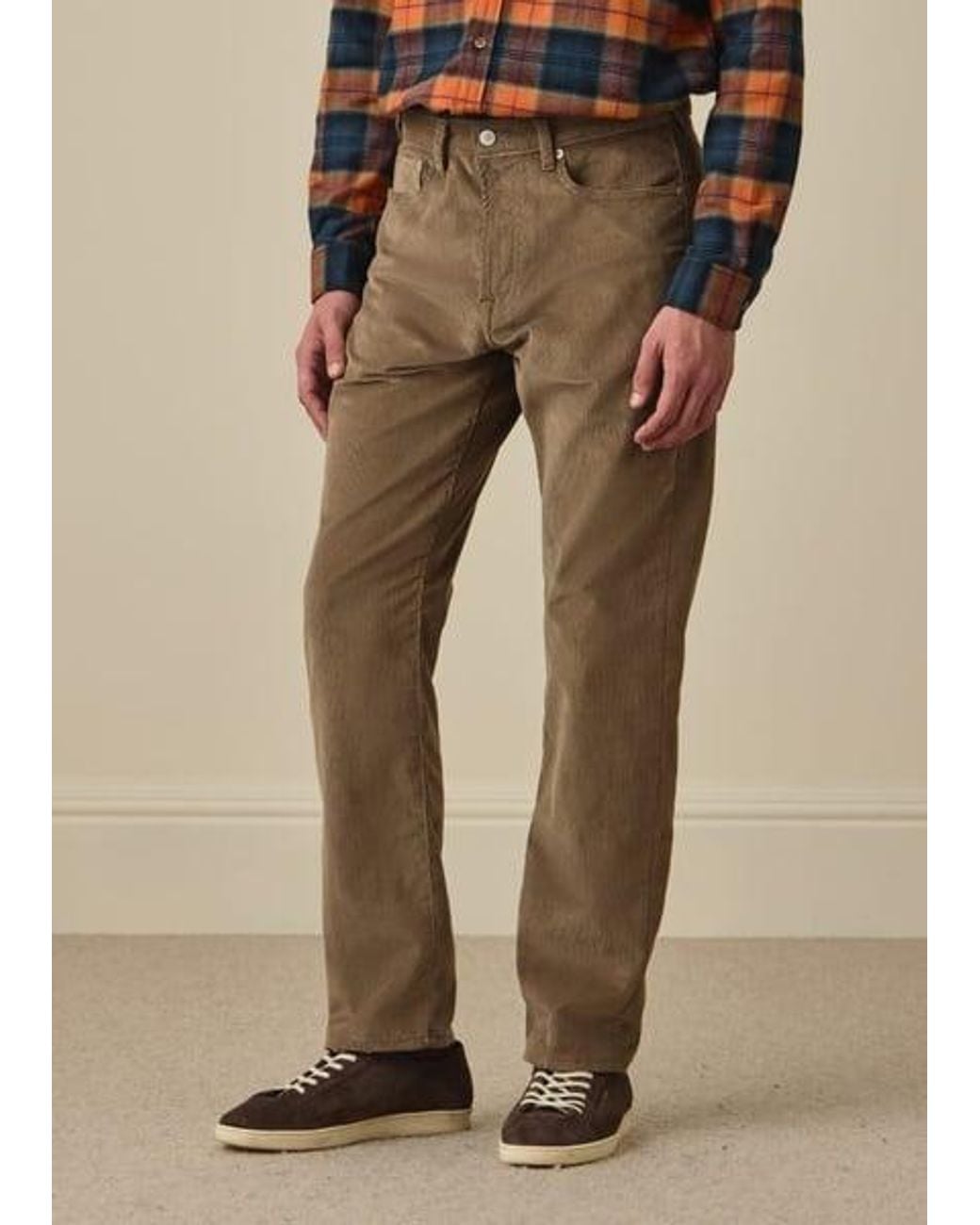 Paul Smith Natural Relaxed Tapered-Fit Light Corduroy Trousers for men