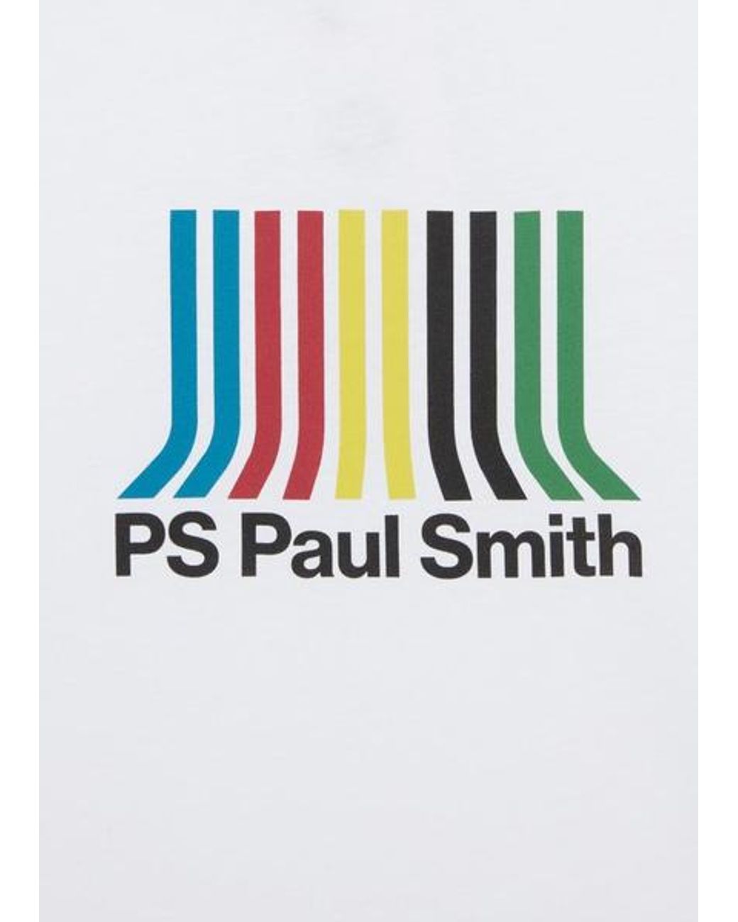 Paul Smith White Ps Stripe Print T-Shirt for men
