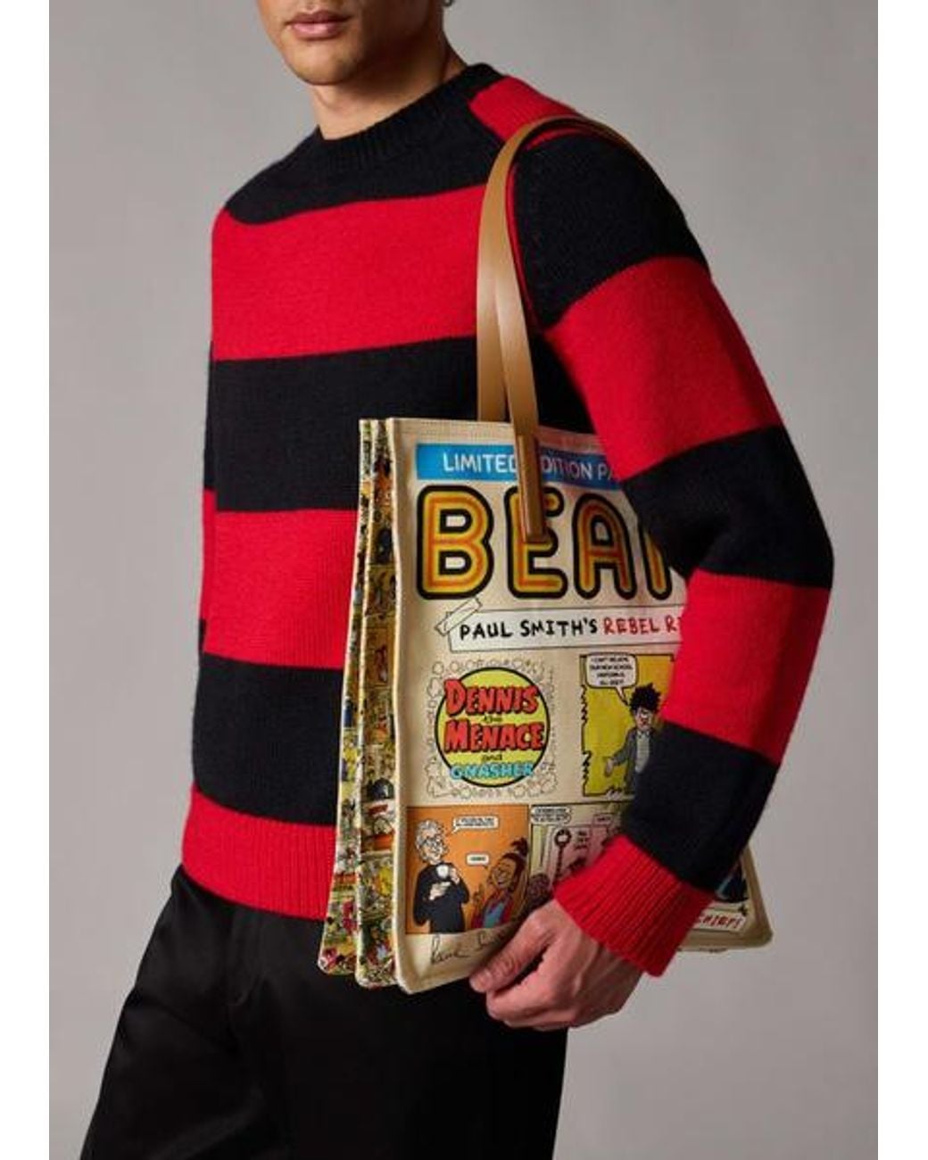 Paul Smith + Beano Yellow 'Comic Strip' Print Tote Bag