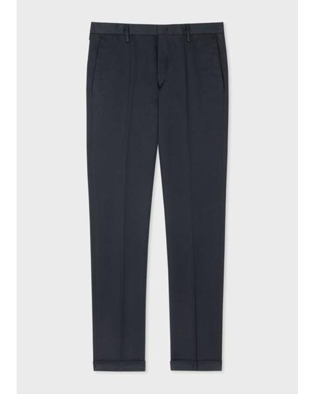 Paul Smith Blue Slim-Fit Dark Cotton-Stretch Chinos for men