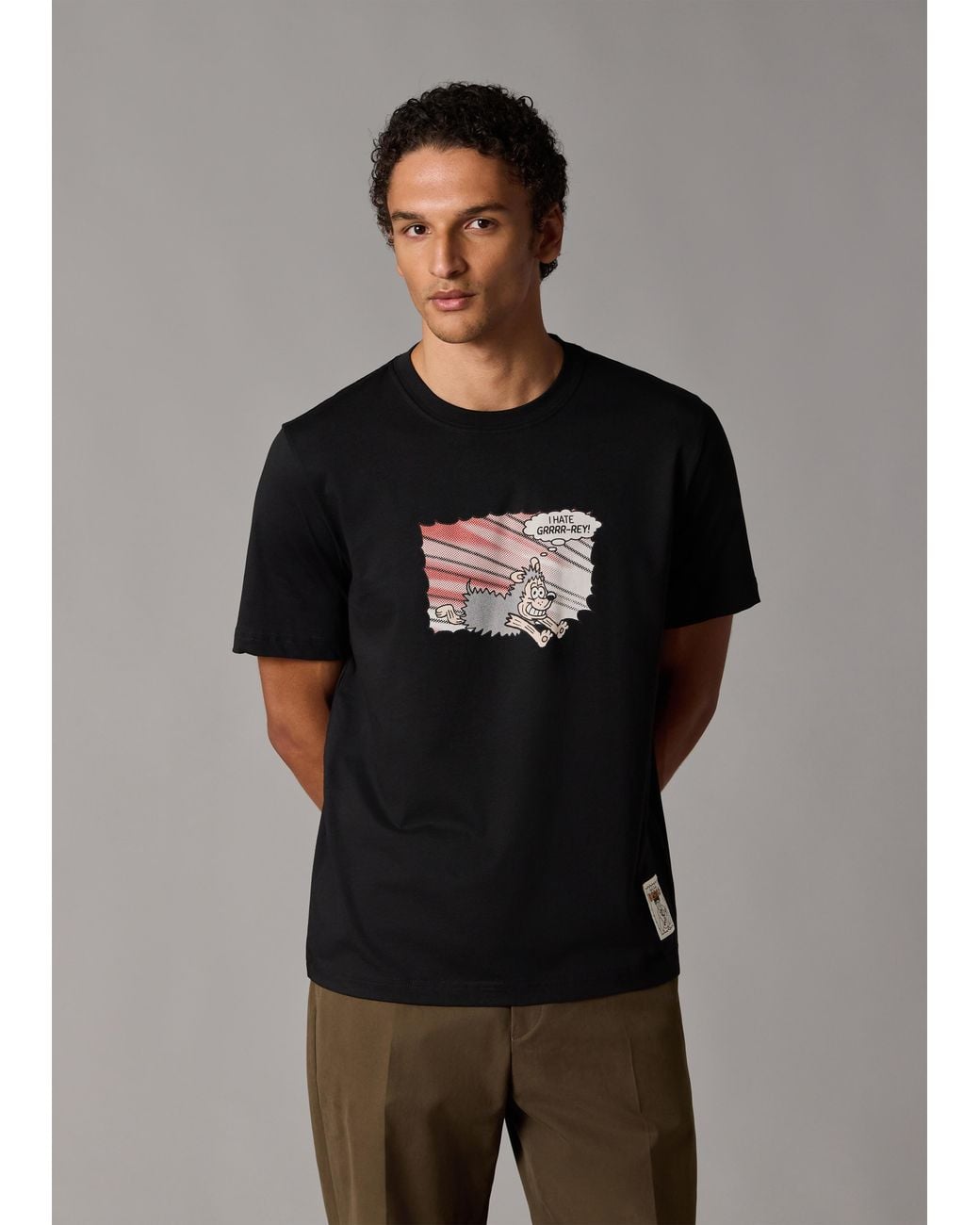 Paul Smith + Beano Gray 'I Hate' Print T-Shirt for men