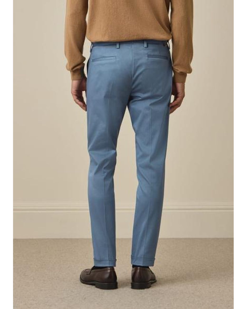 Paul Smith Blue Slim-Fit Mid Stretch-Cotton Chinos for men