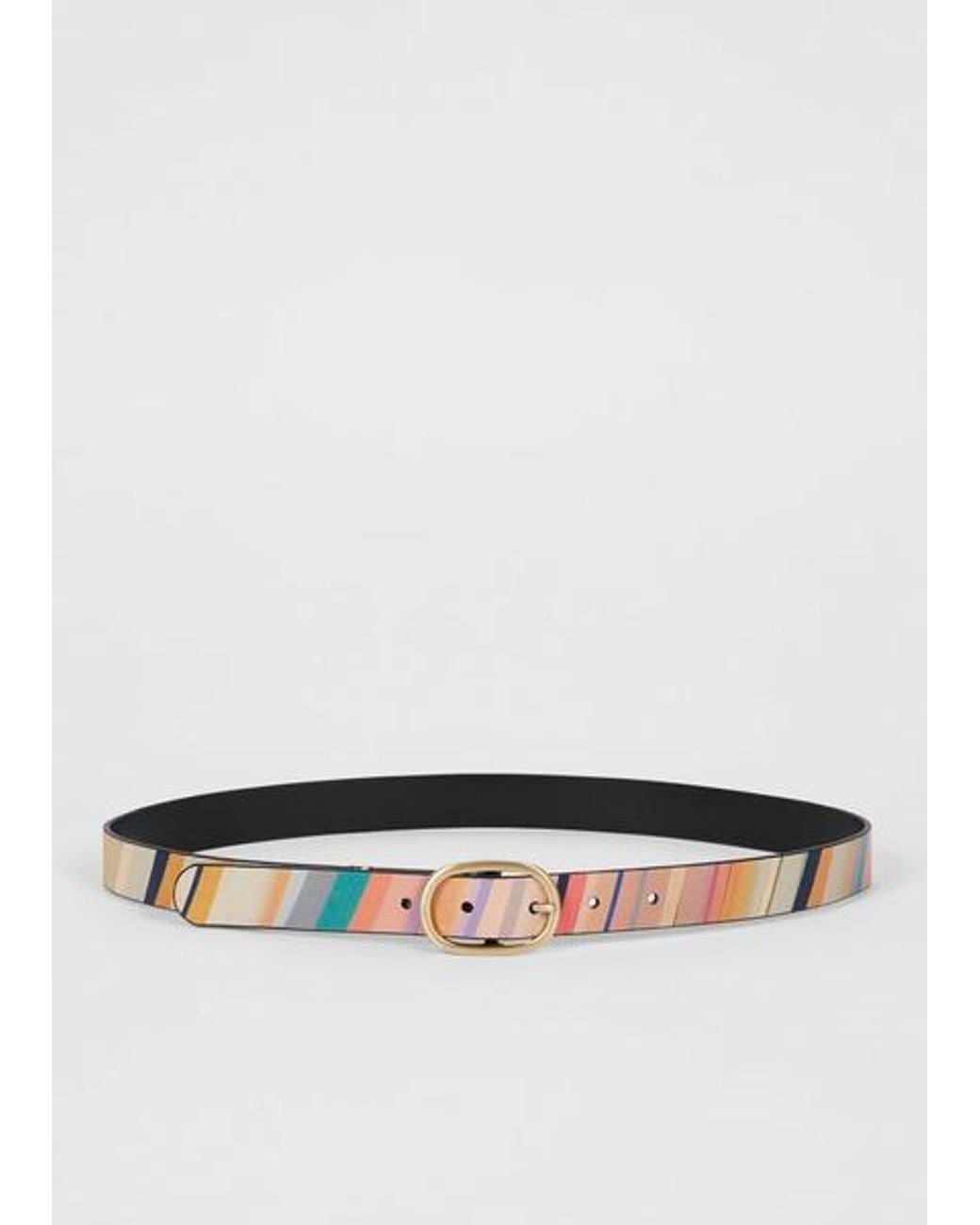 Paul Smith Multicolor 'Dusky Swirl' Reversible Leather Belt