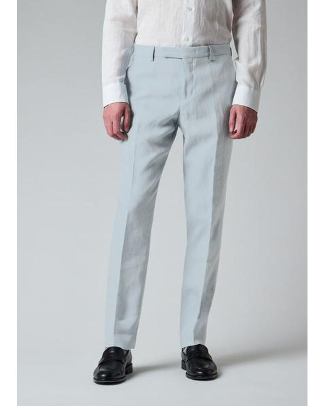 Paul Smith Gray Tapered-Fit Light Linen Trousers for men
