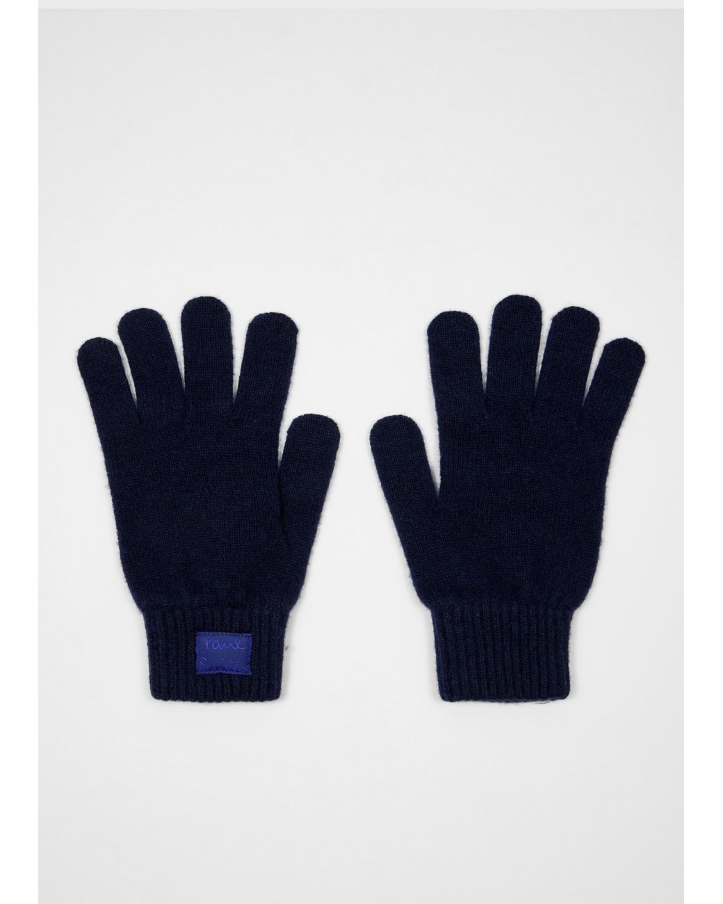 Paul Smith Blue Cashmere-Blend Gloves for men
