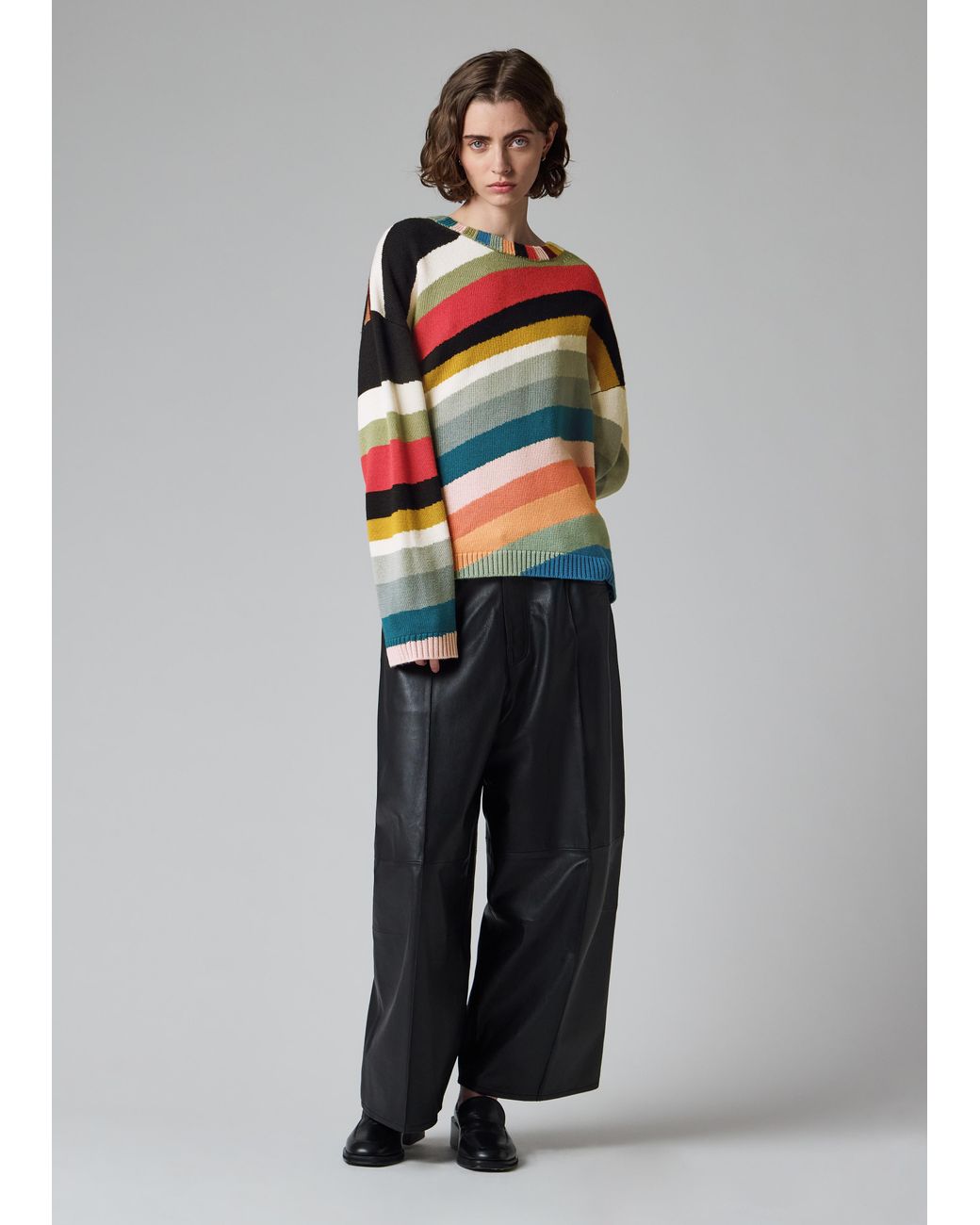 Paul Smith Gray 'Swirl' Crew Neck Sweater