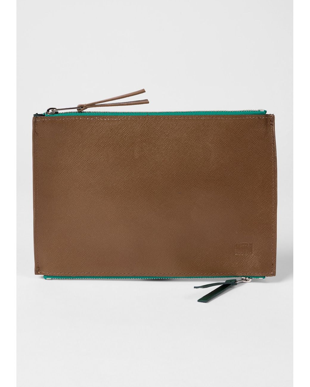 Paul Smith Brown Two-Tone Zip Travel Pouch for men