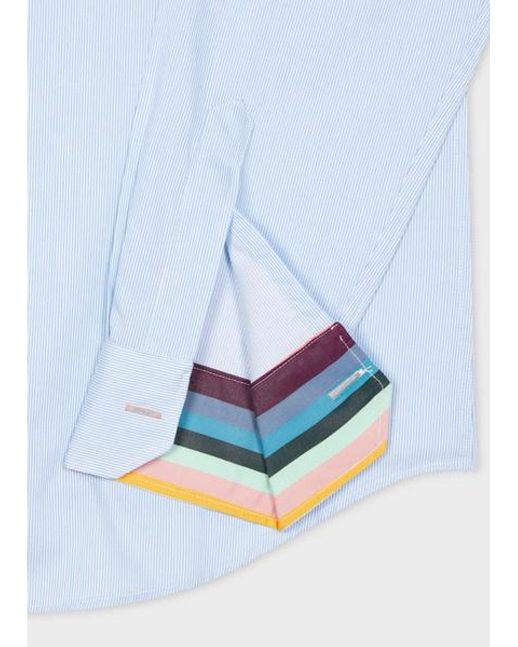 Paul Smith White Tailored-Fit Light 'Fine Stripe' Easy Care Shirt for men