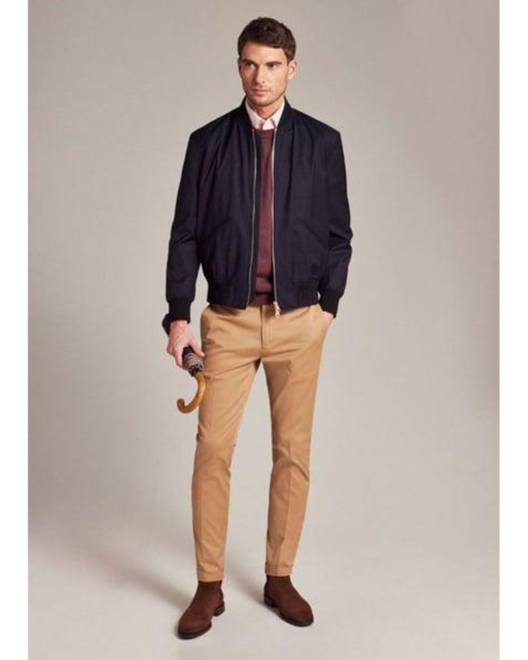 Paul Smith Blue 'Storm System' Wool Bomber Jacket for men