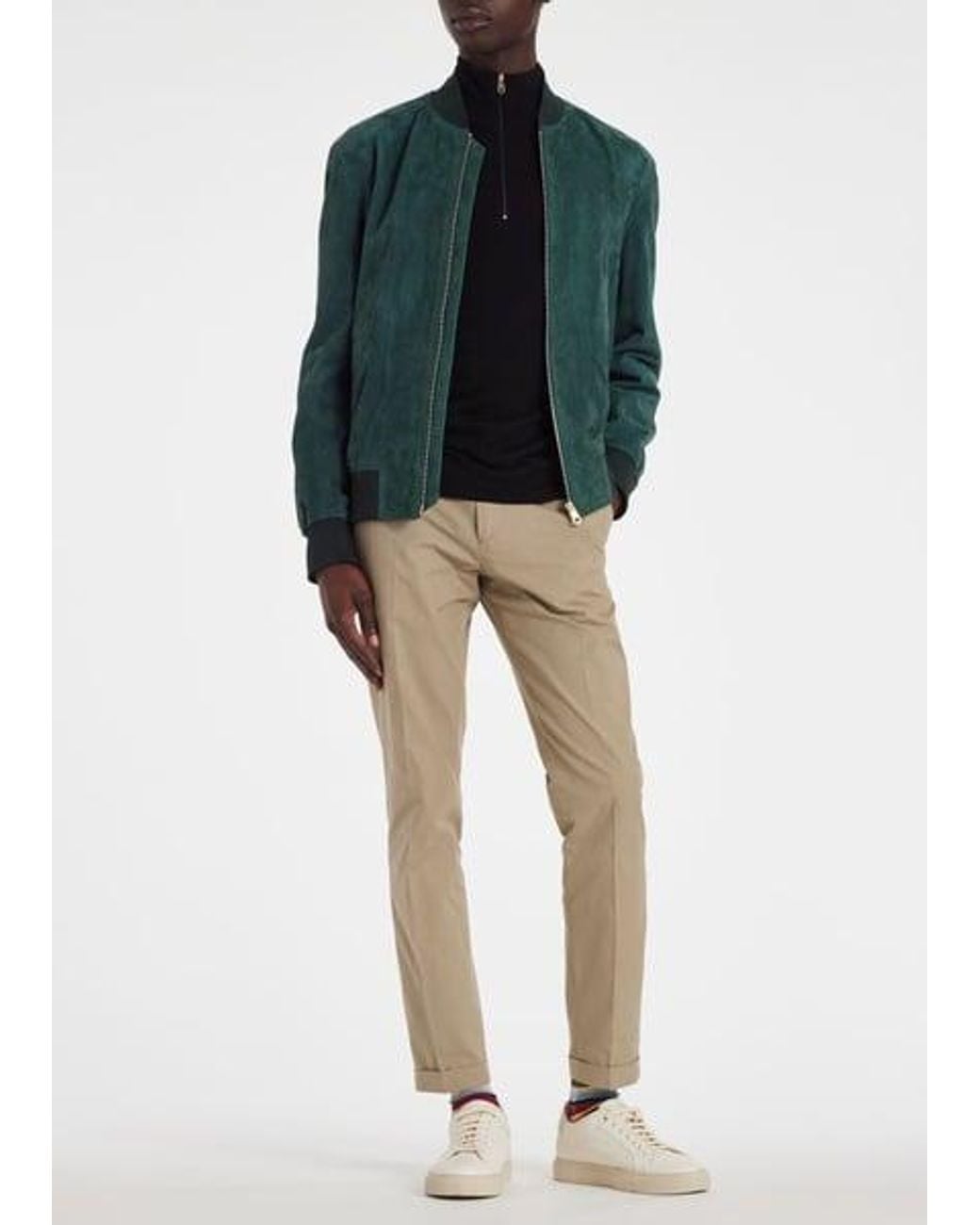 Paul Smith Black Merino Wool Quarter Zip Sweater for men