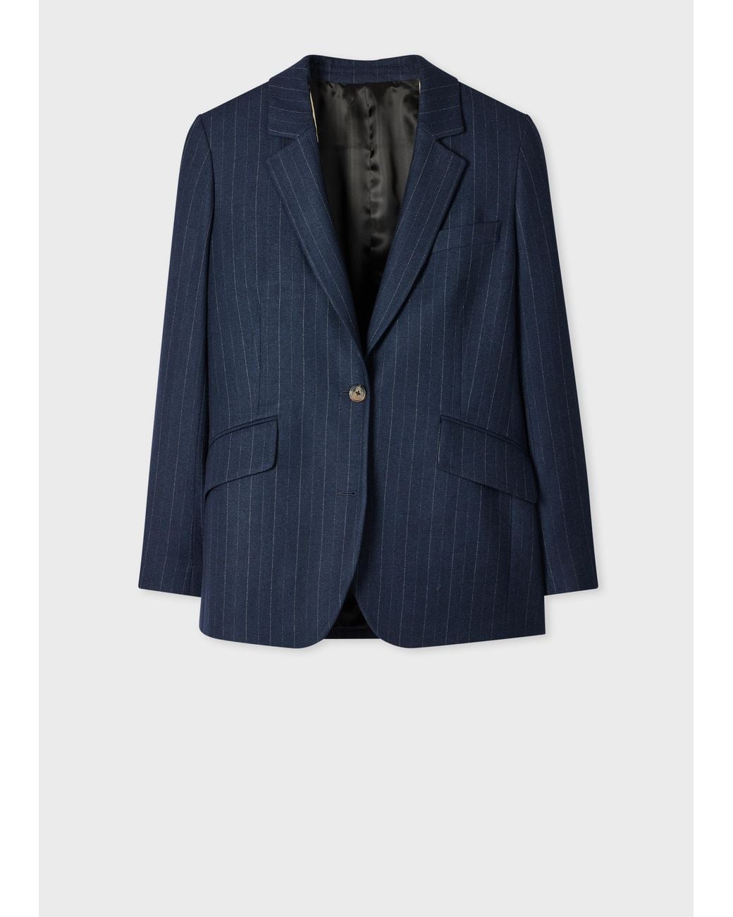 Paul Smith Blue Chalk Stripe Wool-Blend Blazer