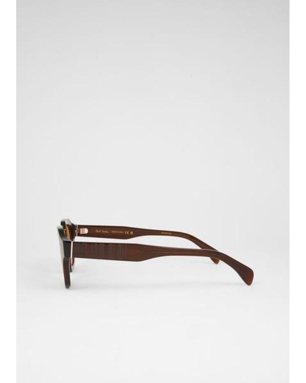 Paul Smith Brown Transparent Khaki 'Lyford' Sunglasses