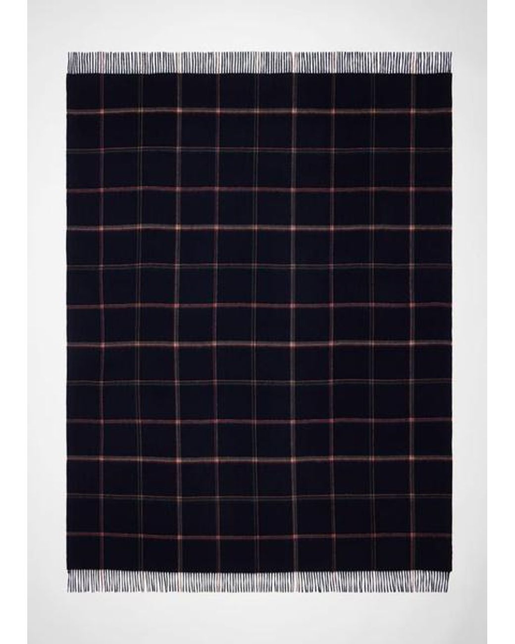 Paul Smith Blue 'Signature Check' Wool-Cashmere Blanket