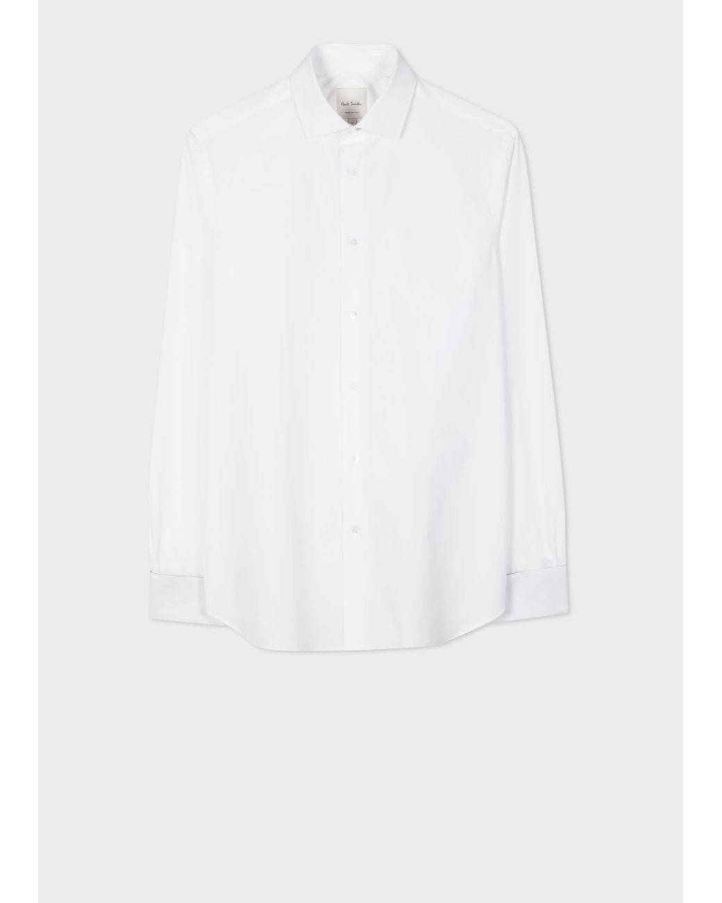 Paul Smith White Tailored-Fit Shirt With 'Signature Stripe' Double Cuff for men