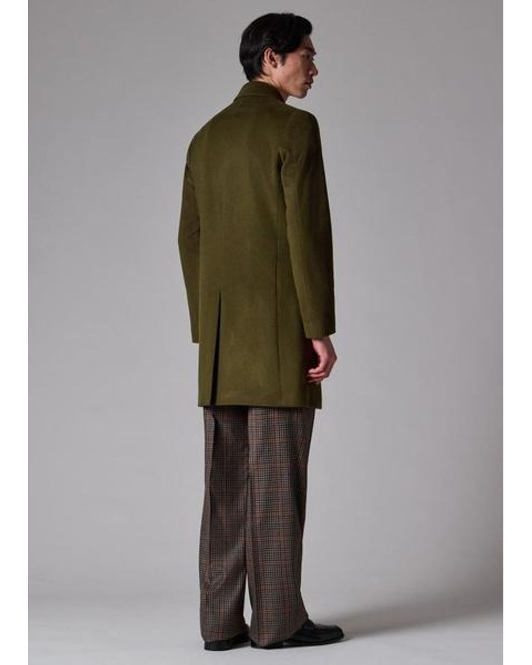 Paul Smith Gray Khaki Wool-Cashmere Epsom Coat for men