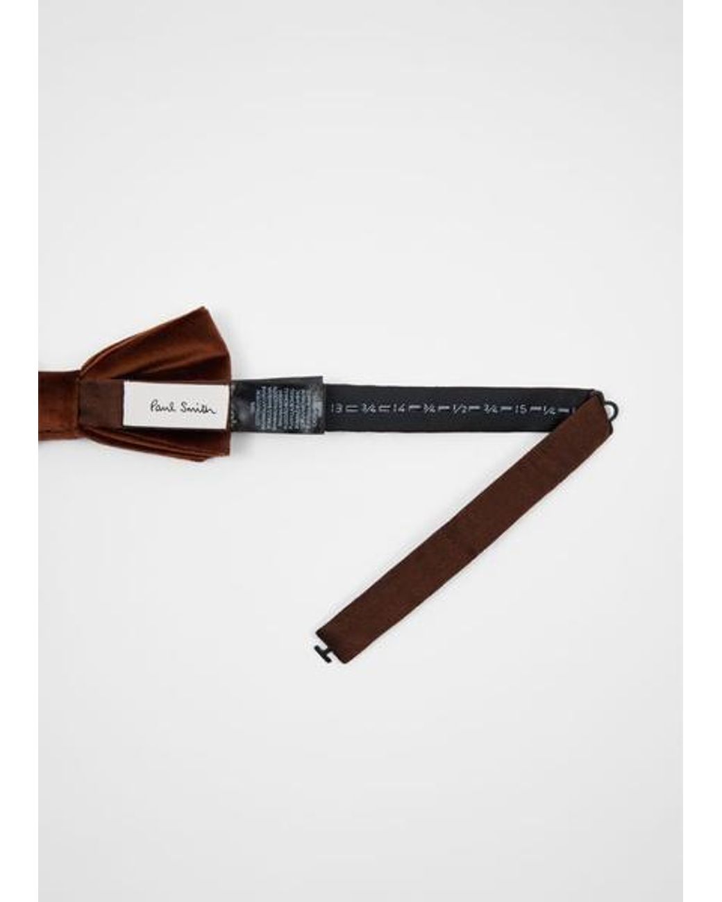 Paul Smith Brown Dark Velvet Pre-Tied Bow Tie for men