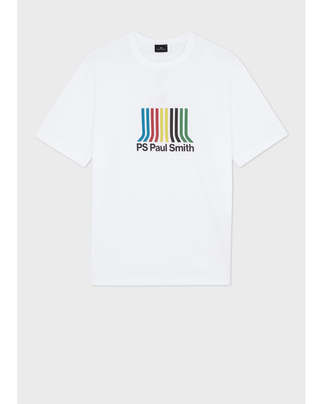 Paul Smith White Ps Stripe Print T-Shirt for men