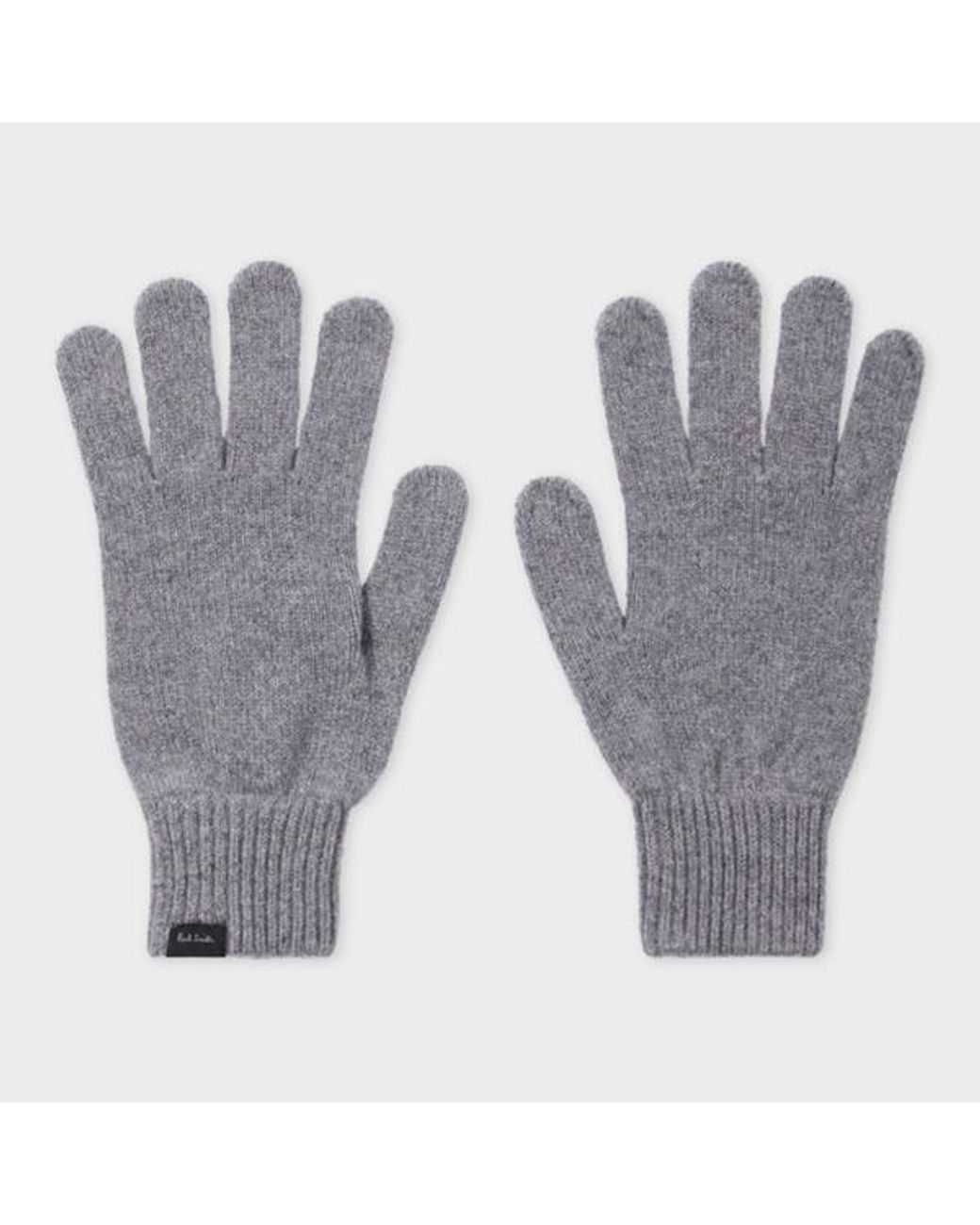 Paul Smith Gray Cashmere-Blend Gloves for men