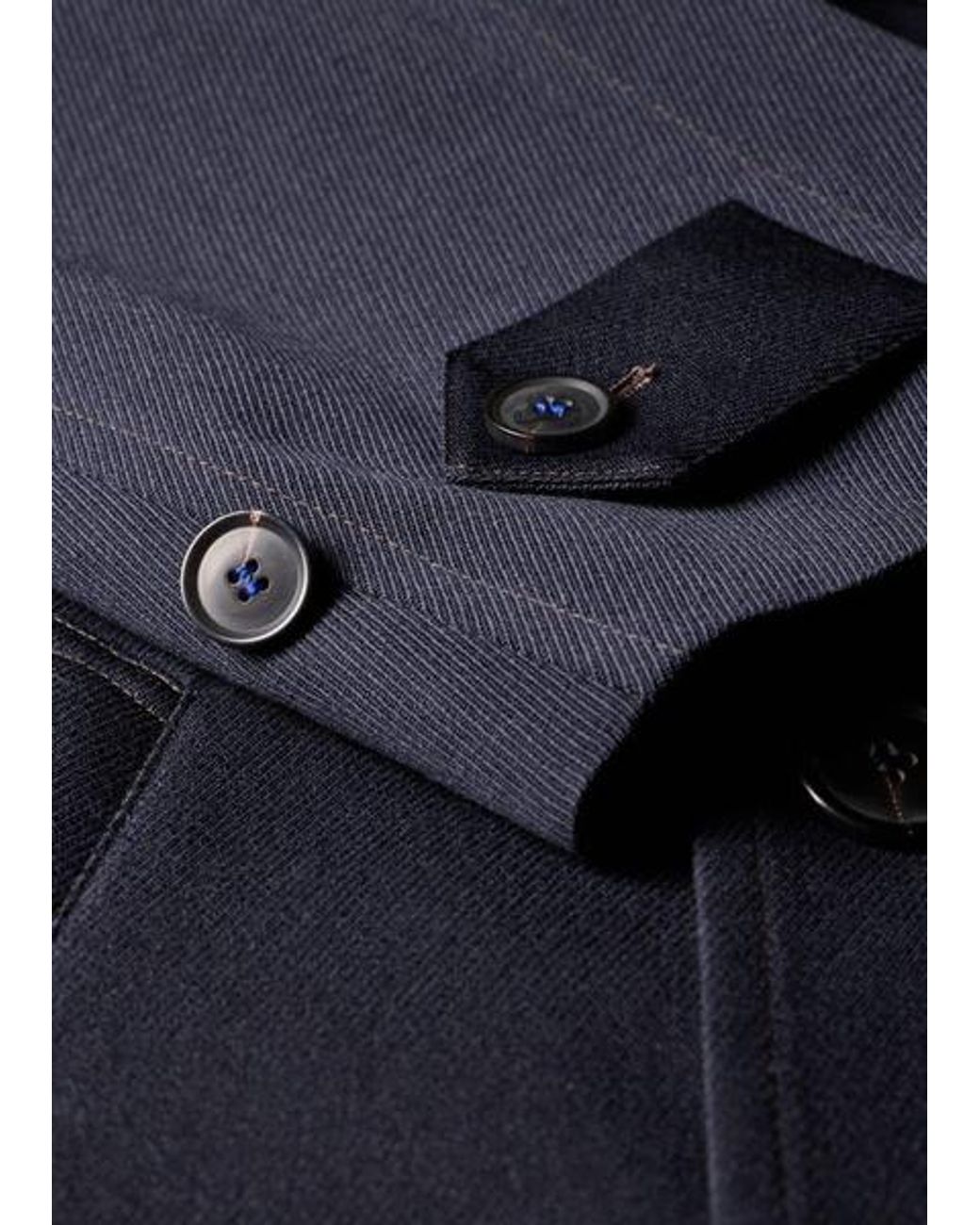 Paul Smith Blue Oversized Wool-Twill Double-Breasted Coat for men
