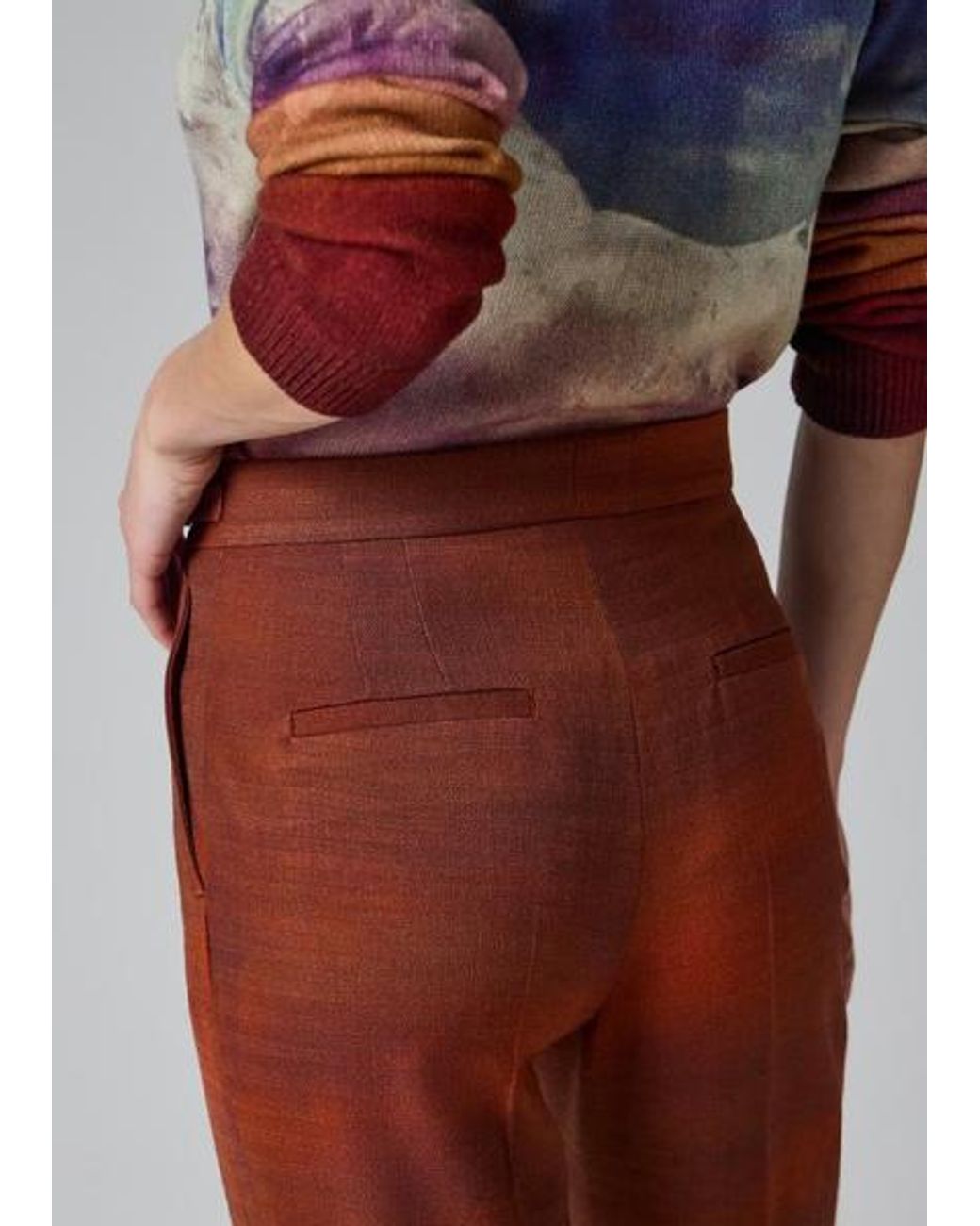 Paul Smith + Gabriela Hearst Red Vesta Mountain Print Bootcut Trousers