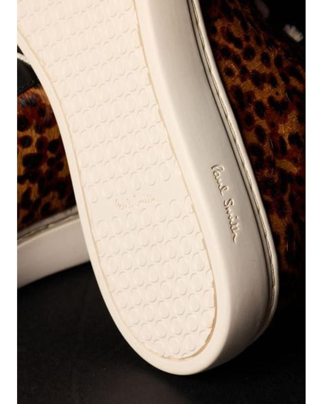Paul Smith Brown 'Lapin' Leopard Trainers