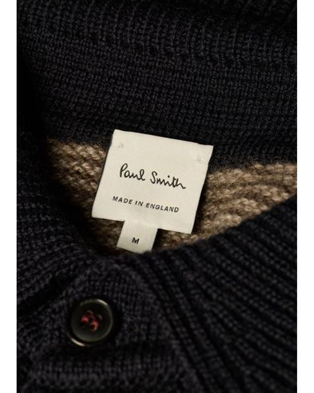 Paul Smith Black Block Stripe Polo Sweater for men