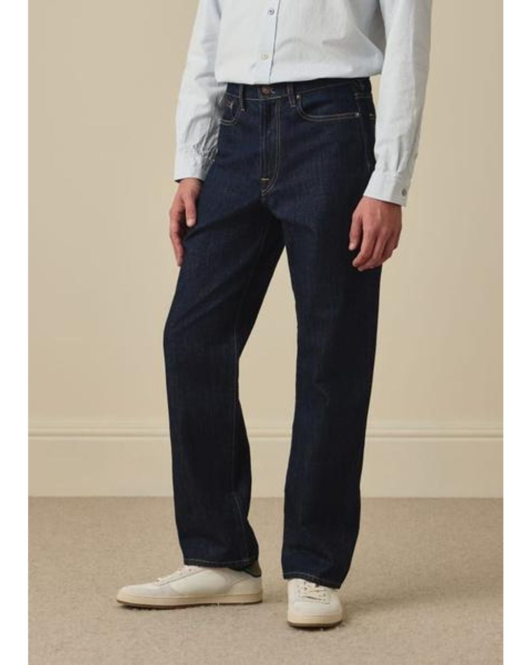 Paul Smith Blue Relaxed-Fit 'Organic Authentic Twill' Jeans for men