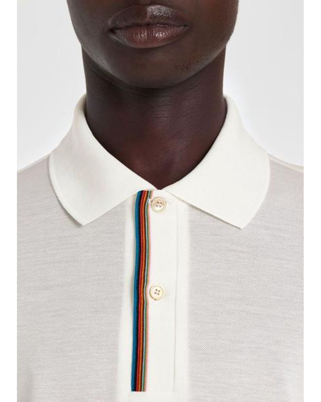 Paul Smith White Gents Polo Shirt for men