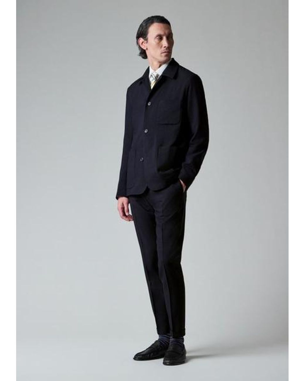 Paul Smith Blue Two-Ply Hopsack Wool Work Jacket for men
