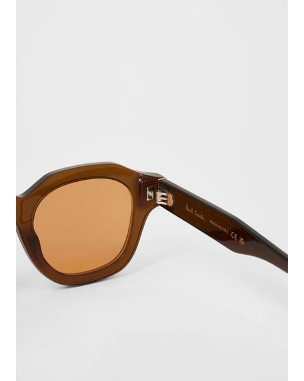 Paul Smith Brown Transparent Khaki 'Lyford' Sunglasses