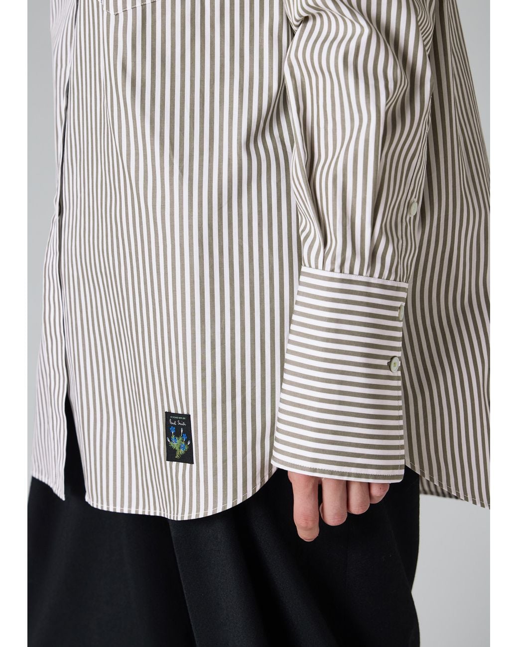 Paul Smith Gray Khaki Bengal Stripe Shirt