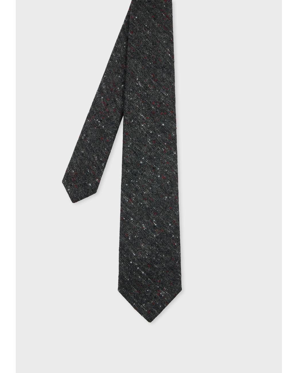 Paul Smith White Dark Wool Donegal Tie for men