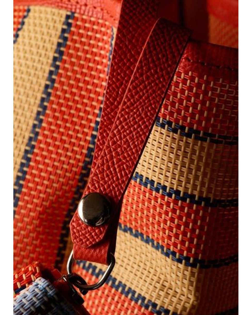 Paul Smith Orange And 'Pool Smith Stripe' Tote Bag