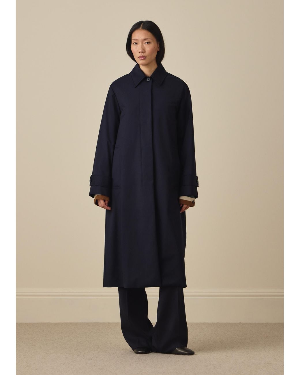 Paul Smith Blue 'Storm System' Wool Mac