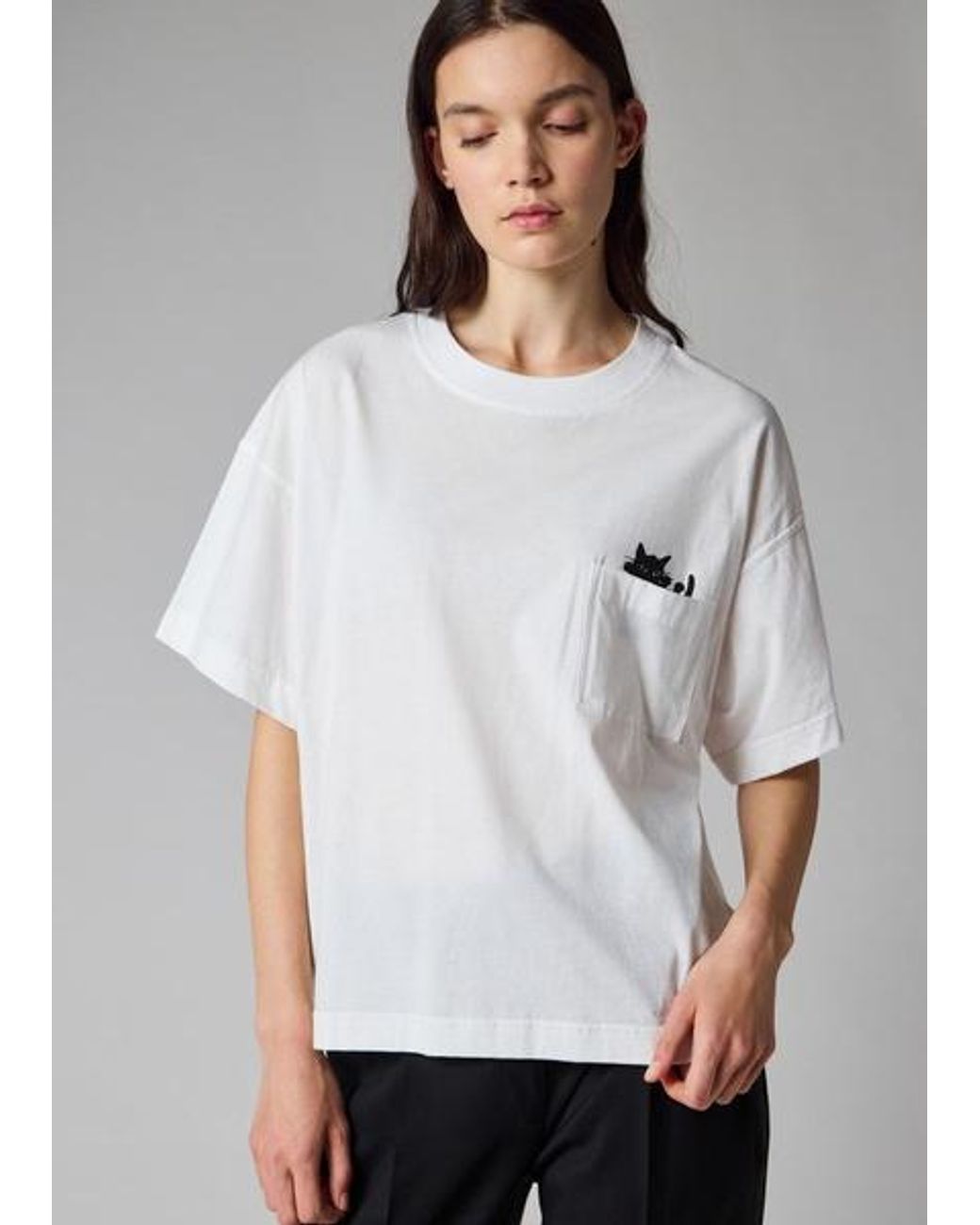 Paul Smith White Organic Cotton 'Cat' T-Shirt