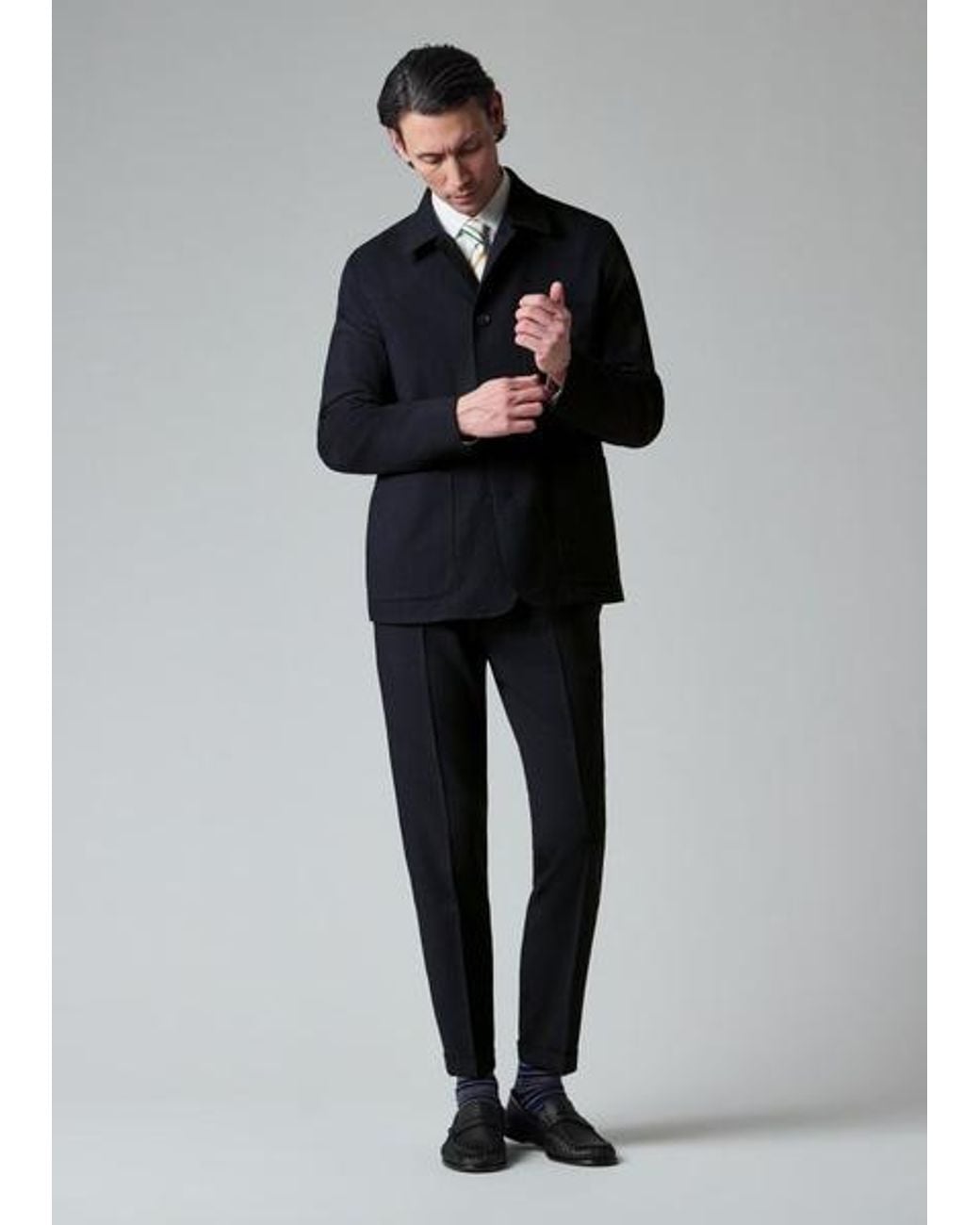Paul Smith Blue Two-Ply Hopsack Wool Work Jacket for men