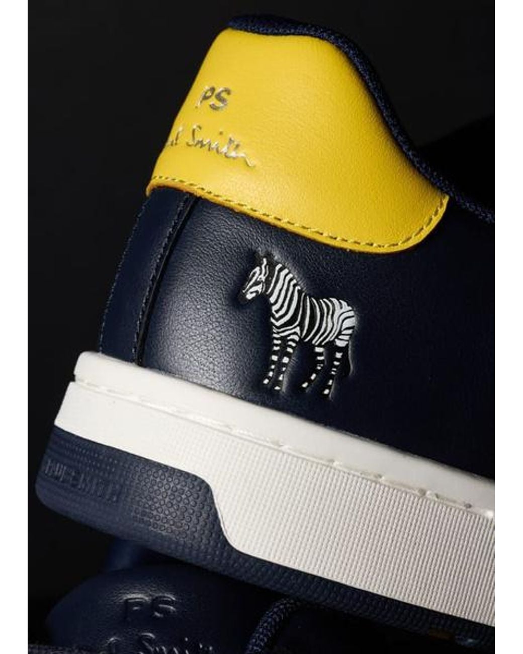 Paul Smith Blue Leather 'Albany' Trainers for men