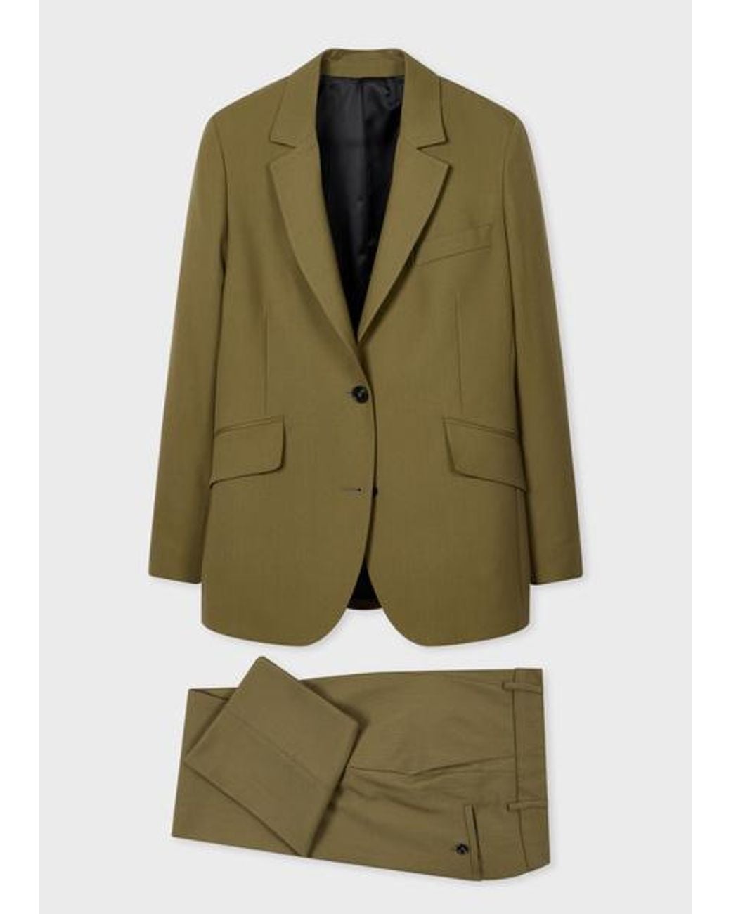 Paul Smith Green Wool Hopsack Two-Piece Suit