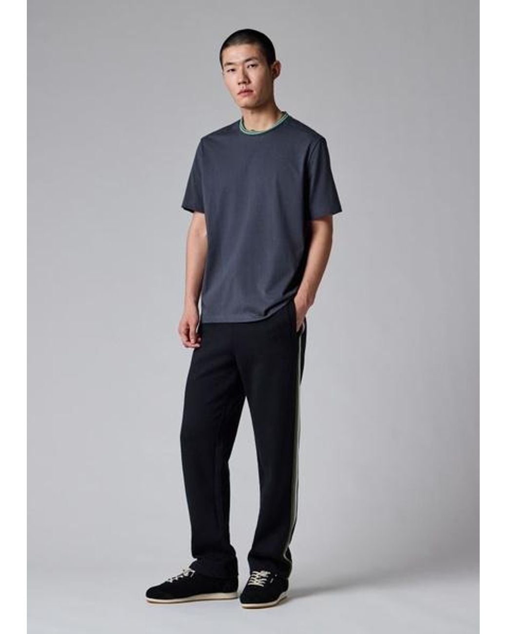 Paul Smith Black Track Pants With Stripe Trim for men