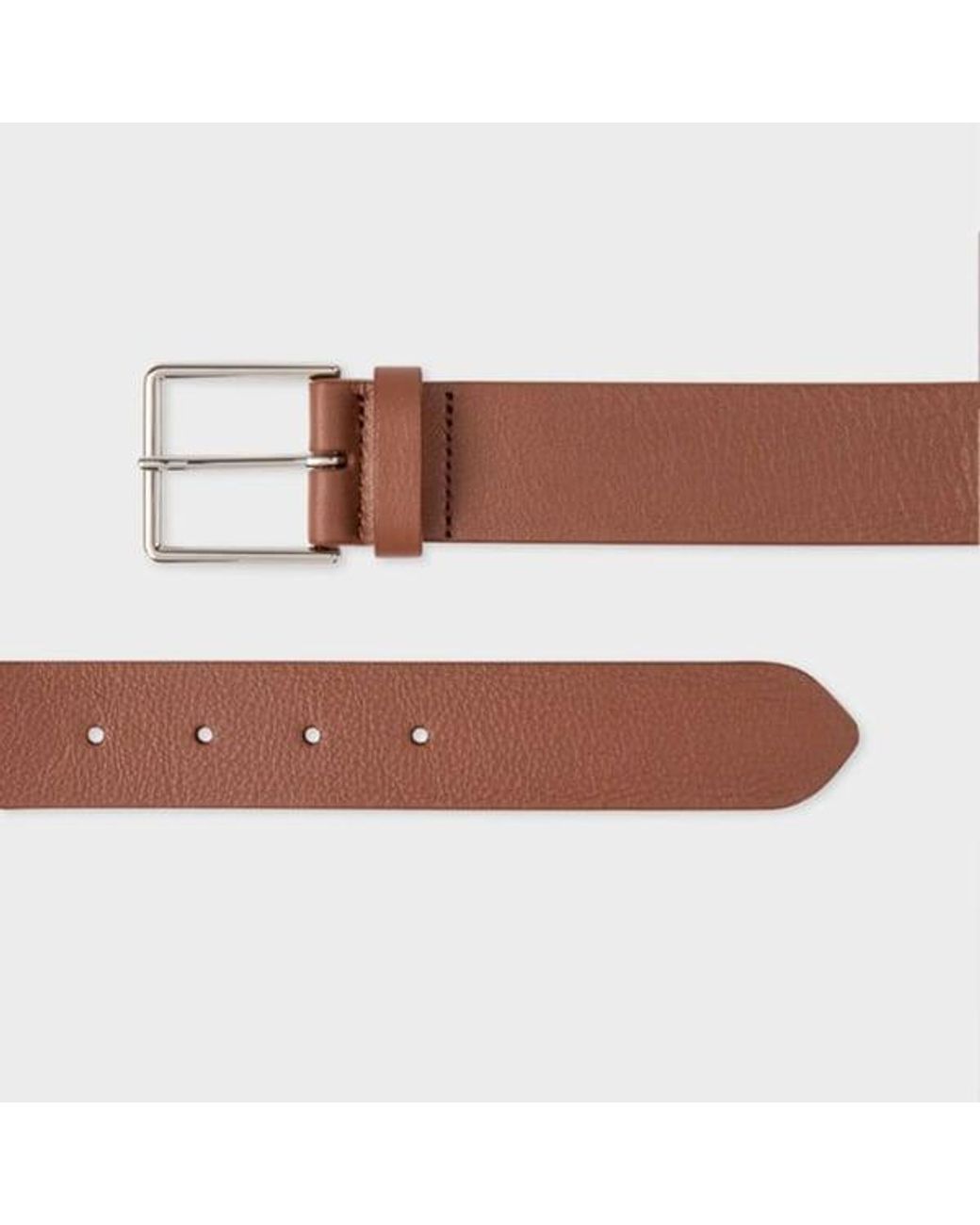 Paul Smith Brown 'signature Stripe' Leather Belt for men