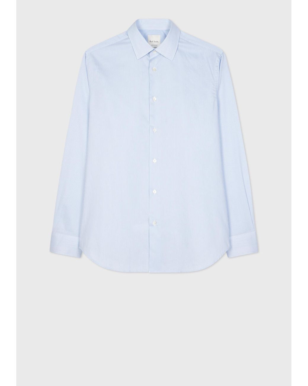 Paul Smith White Tailored-Fit Light 'Fine Stripe' Easy Care Shirt for men