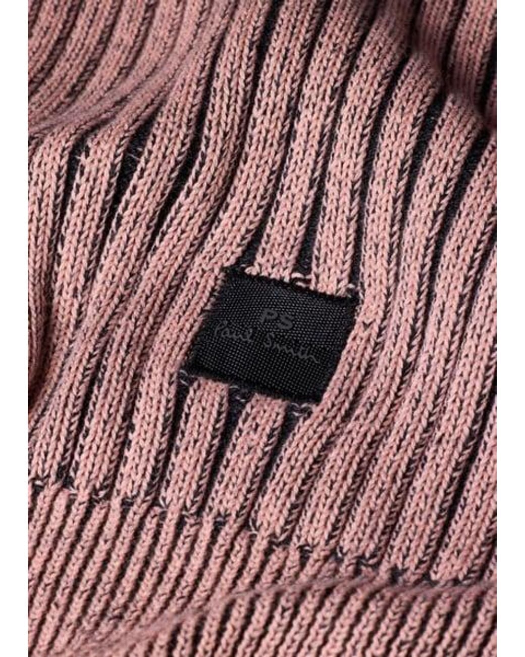 Paul Smith Red Ribbed Cotton And Wool-Blend Sweater for men