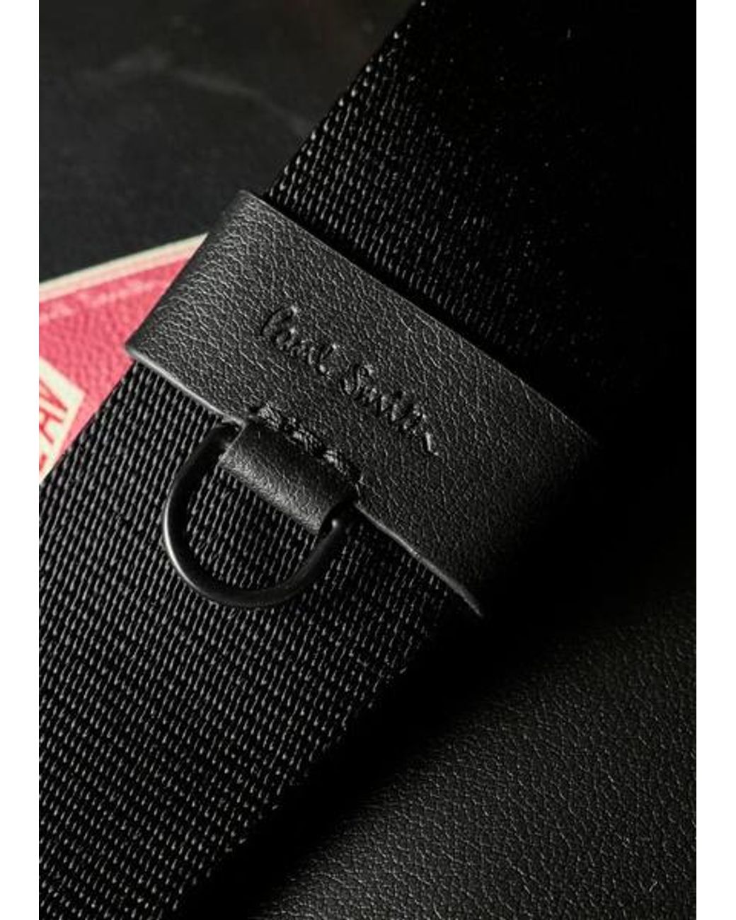 Paul Smith Black 'Hotel Stickers' Leather Folio for men