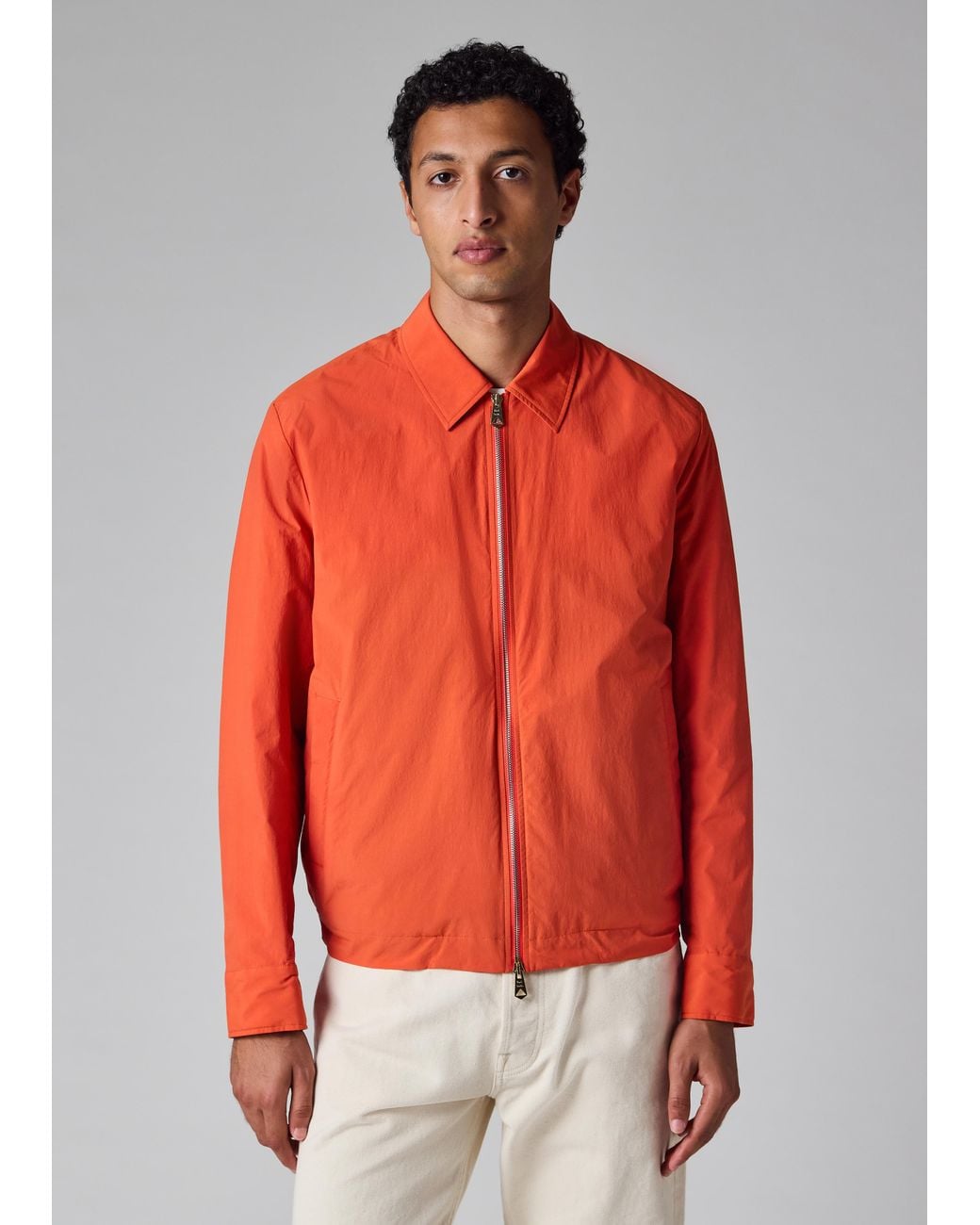 Paul Smith Red Cotton-Blend Quilted Zip Jacket for men
