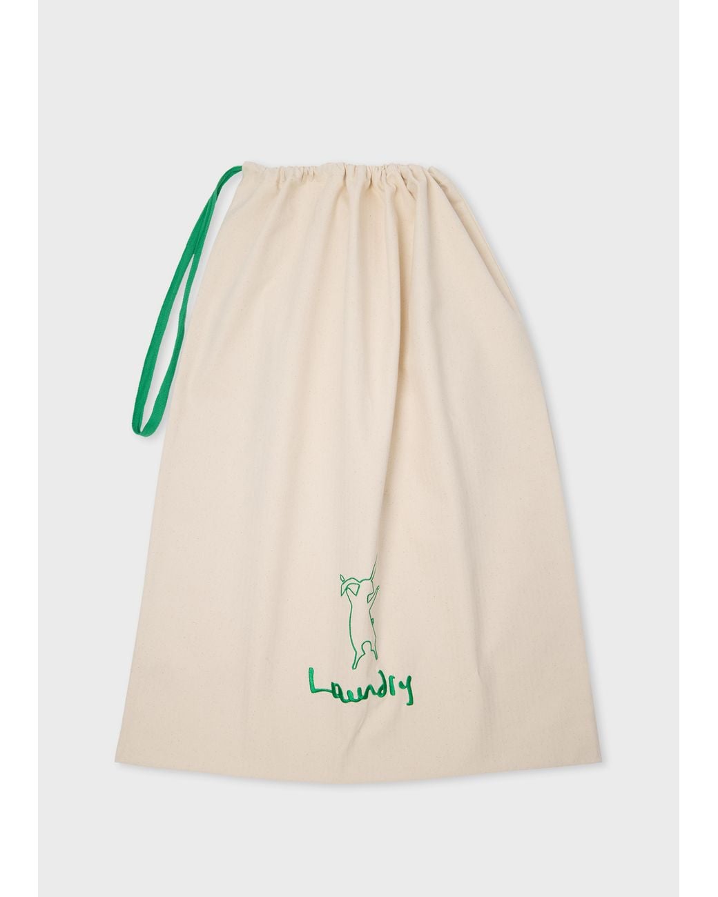 Paul Smith White Ecru Cotton Laundry Bag