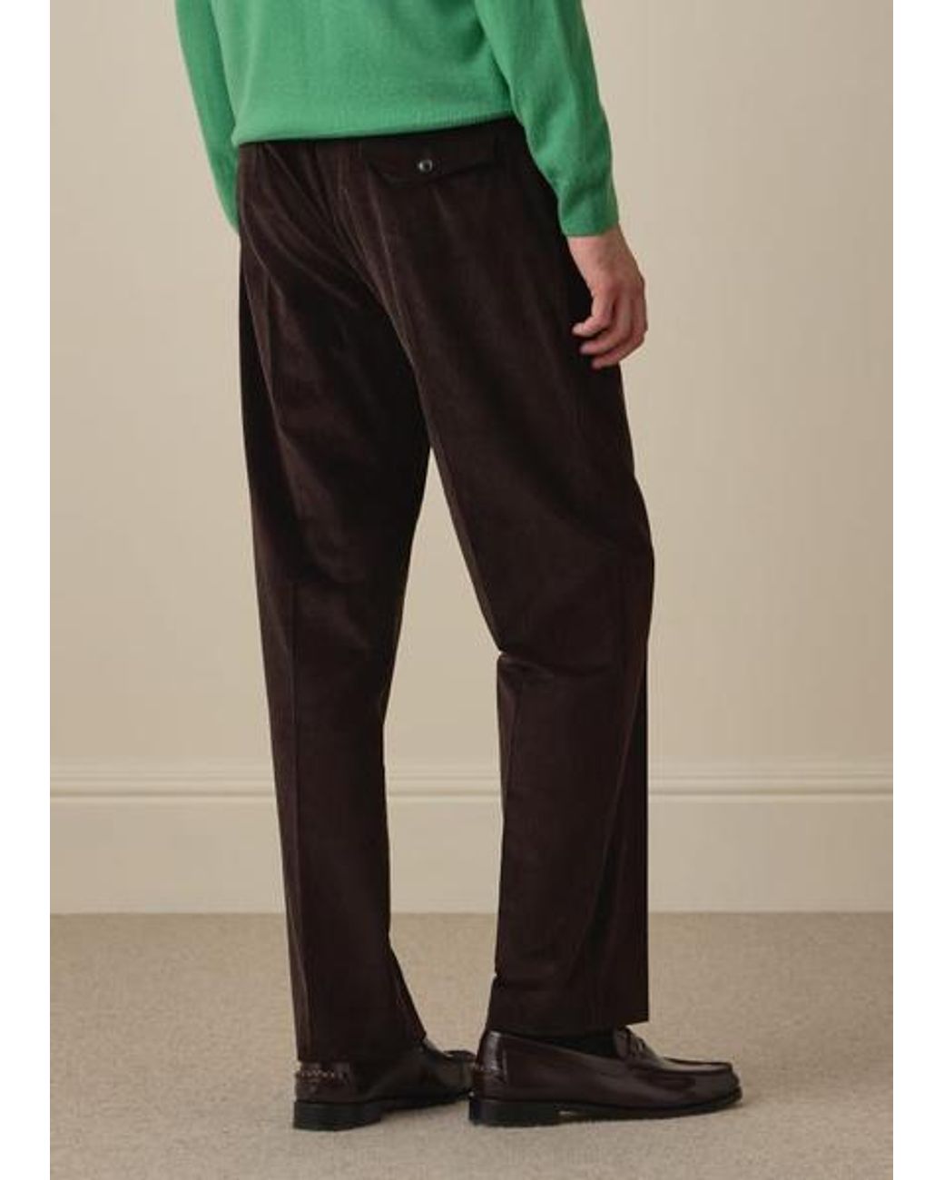 Paul Smith Black Relaxed-Fit Dark Corduroy Trousers for men