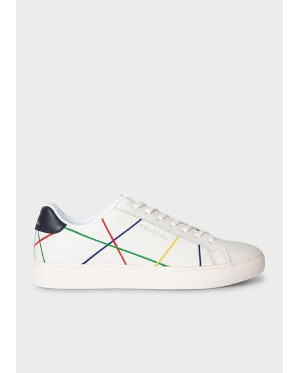 Paul Smith Mens Shoe Rex White Multi Abstract for men