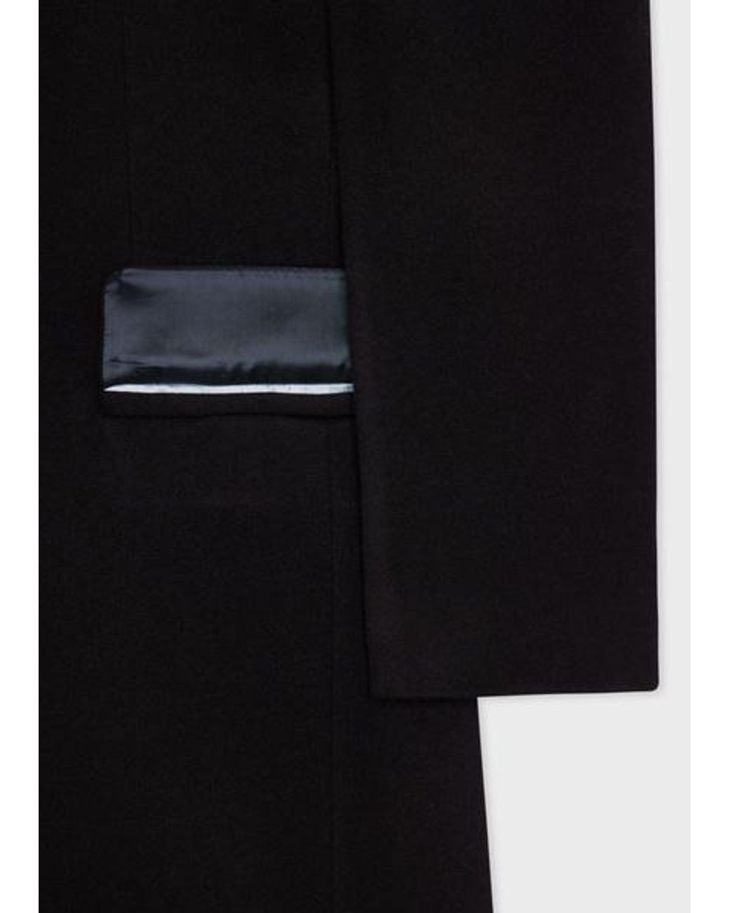 Paul Smith Black Wool-Cashmere Epsom Coat for men