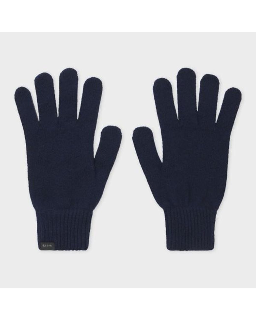 Paul Smith Blue Cashmere-Blend Gloves for men