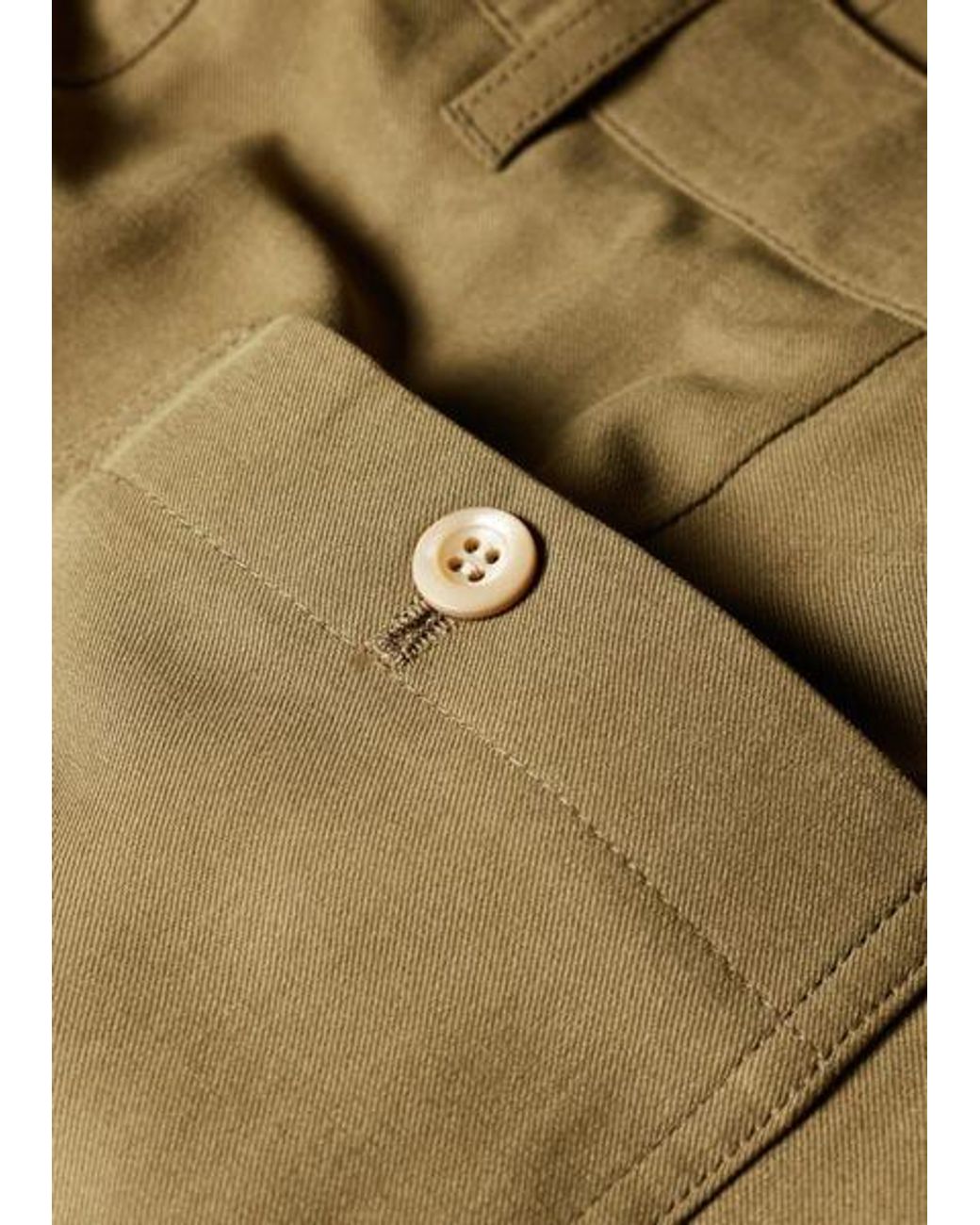 Paul Smith Green Relaxed-Fit Khaki Pleated Lyocell Trousers for men